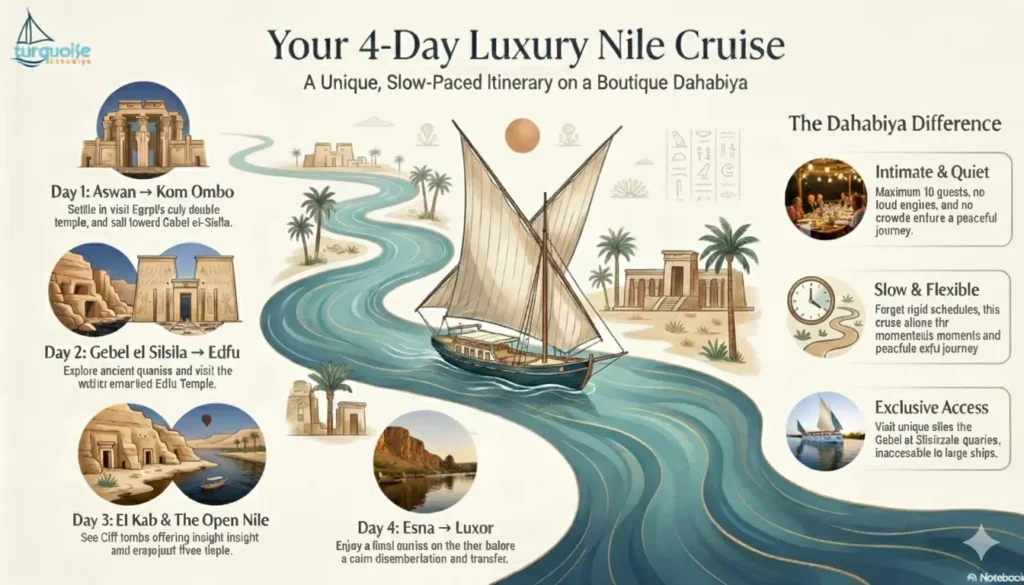 4-days 3-luxury cruise-route